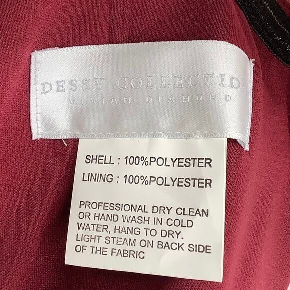 NEW! Dessy Collection Size 4 Spaghetti Strap Jumpsuit Burgundy $263 msrp J3-9 - Picture 5 of 10